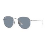Kính mát Rayban Hexagonal RB3548N 003/02 - Bạc bóng, tròng xanh dương phân cực
