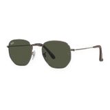 Kính mát Rayban Hexagonal RB3548N 004/31 - Xám gunmetal bóng, tròng xanh lá