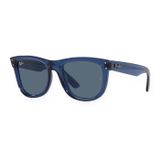 Kính mát Rayban Wayfarer Reverse RBR0502S 67083A - Xanh navy trong suốt, tròng xanh dương đậm