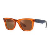 Kính mát Rayban Wayfarer Reverse RBR0502S 6712GM - Cam trong suốt, tròng xám đậm tráng gương đồng