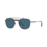 Kính mát Rayban Frank Ii Titanium RB8258 3142/S2 trên nền trắng