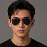 Kính mát Rayban Aviator Reverse RBR0101S 001/69 - Vàng Arista bóng, tròng tím đậm