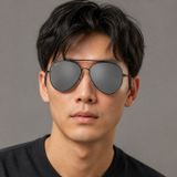Kính mát Rayban Aviator Reverse RBR0101S 002/GS - Đen bóng, tròng xám tráng gương bạc