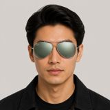 Kính mát Rayban Aviator Reverse RBR0101S 003/30 - Bạc bóng, tròng xanh lá tráng gương bạc