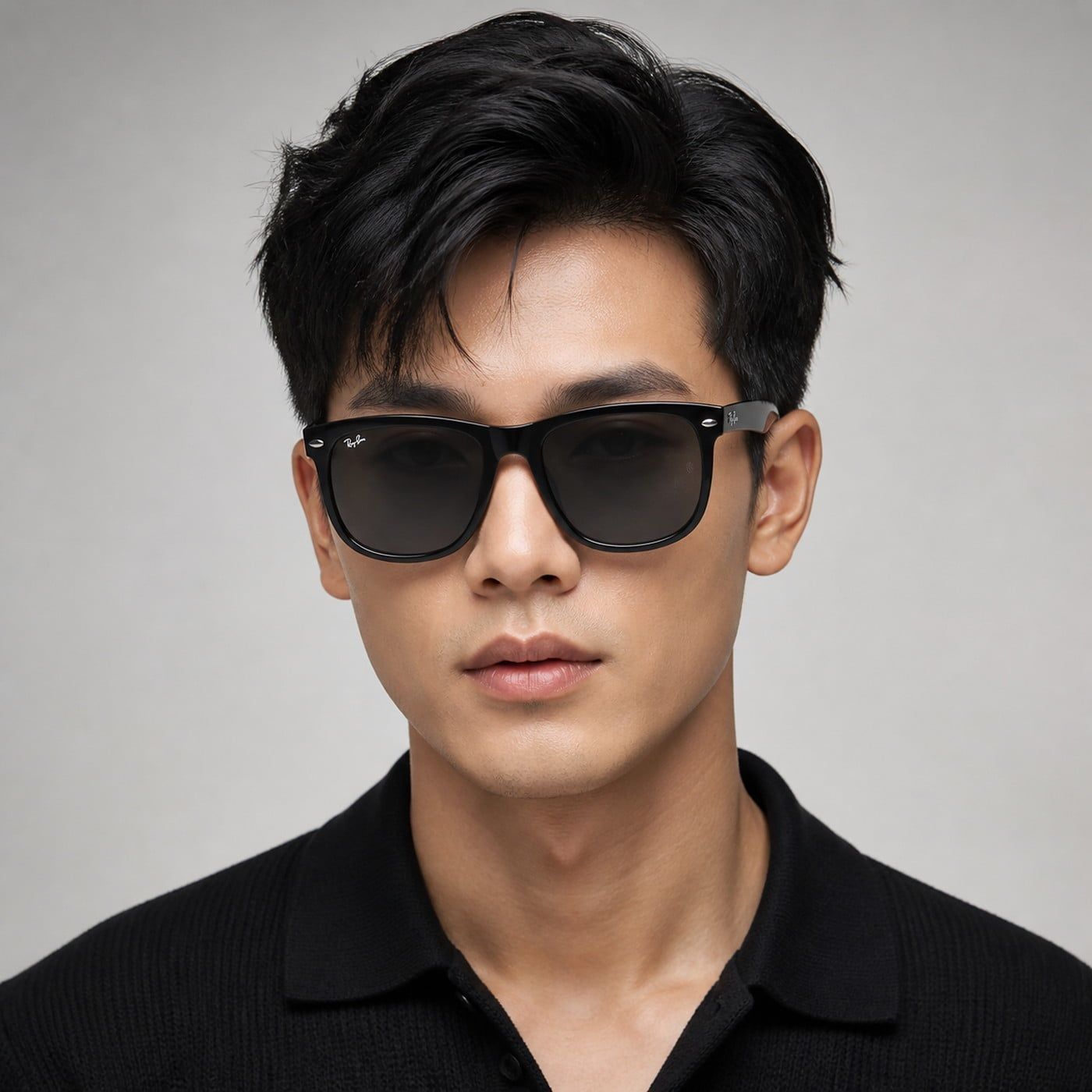 Kính mát Rayban Boyfriend RB4147 601/87 góc ba phần tư trên nền trắng
