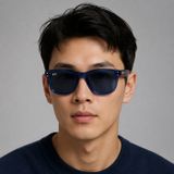Kính mát Rayban Boyfriend Reverse RBR0501S 67083A - Xanh navy trong suốt, tròng xanh dương đậm
