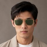 Kính mát Rayban Caravan Reverse RBR0102S 001/VR - Vàng Arista bóng, tròng xanh lá đậm G-15