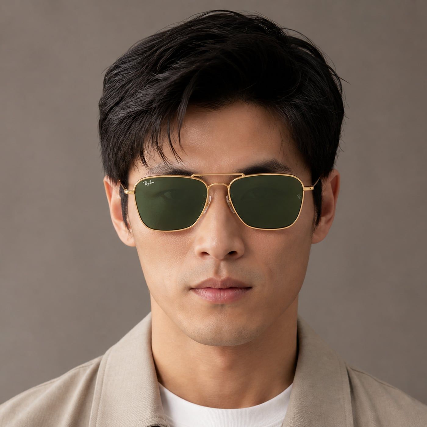 Kính mát Rayban Caravan Reverse RBR0102S 001/VR - Vàng Arista bóng, tròng xanh lá đậm G-15