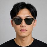 Kính mát Rayban Clubmaster Reverse RBR0504S 6677VR - Đen phối vàng Arista, tròng xanh lá đậm G-15