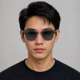 Kính mát Rayban Clubmaster Reverse RBR0504S 670781 - Xám đậm trong suốt phối gunmetal, tròng xám đậm phân cực