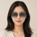 Kính mát Rayban Hexagonal RB3548 002/71 - Đen bóng, tròng xám chuyển sắc