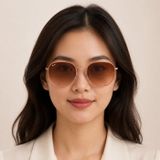 Kính mát Rayban Hexagonal RB3548N 9069A5 - Đồng, tròng hồng chuyển nâu