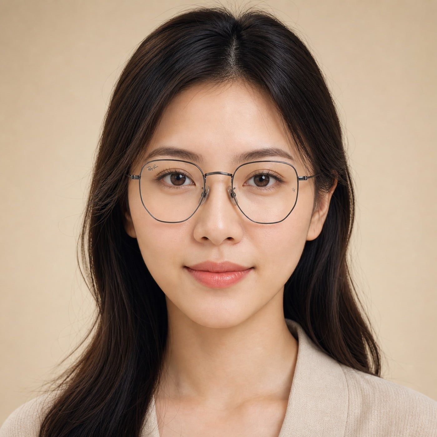 Gọng kính Rayban Hexagonal RX8148V 1223 - Xám gunmetal bán bóng