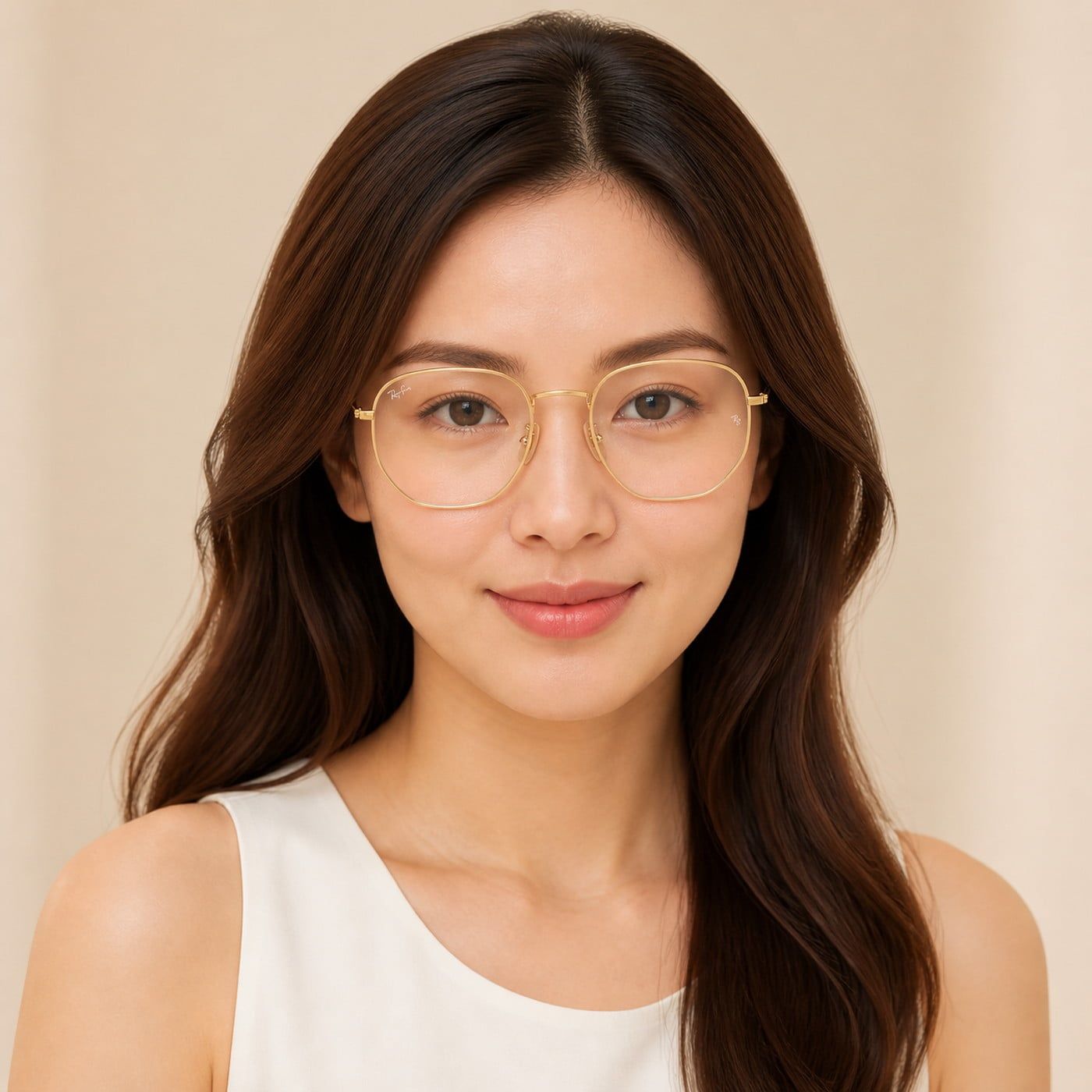 Gọng kính Rayban Hexagonal RX8148V 1225 - Vàng Legend
