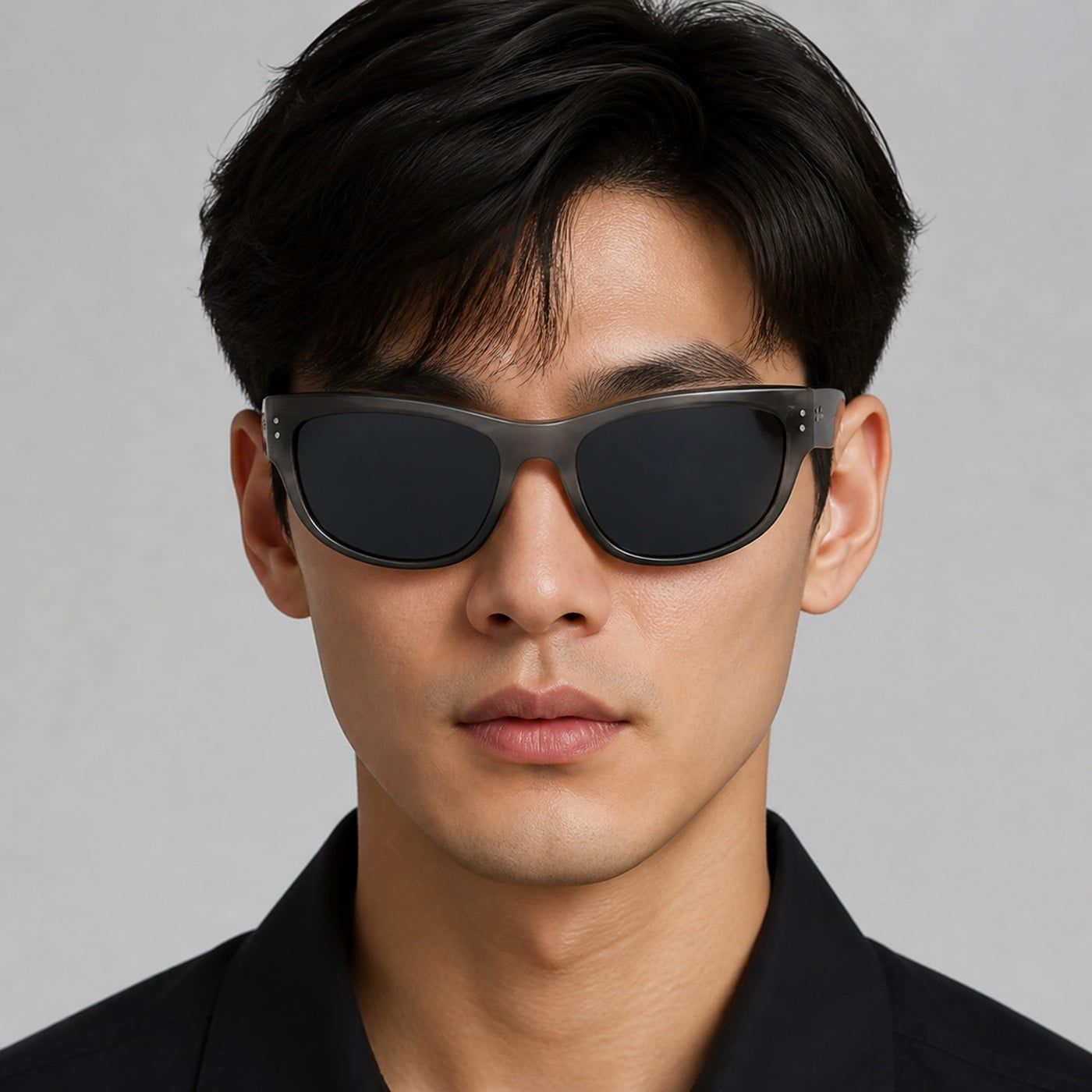 Kính mát Rayban Mega Balorama RB2289 1404R5 góc ba phần tư trên nền trắng