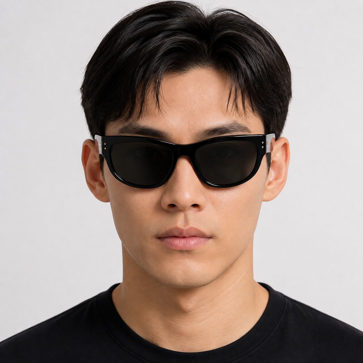 Kính mát Rayban Mega Balorama RB2289 6826J5 góc ba phần tư trên nền trắng