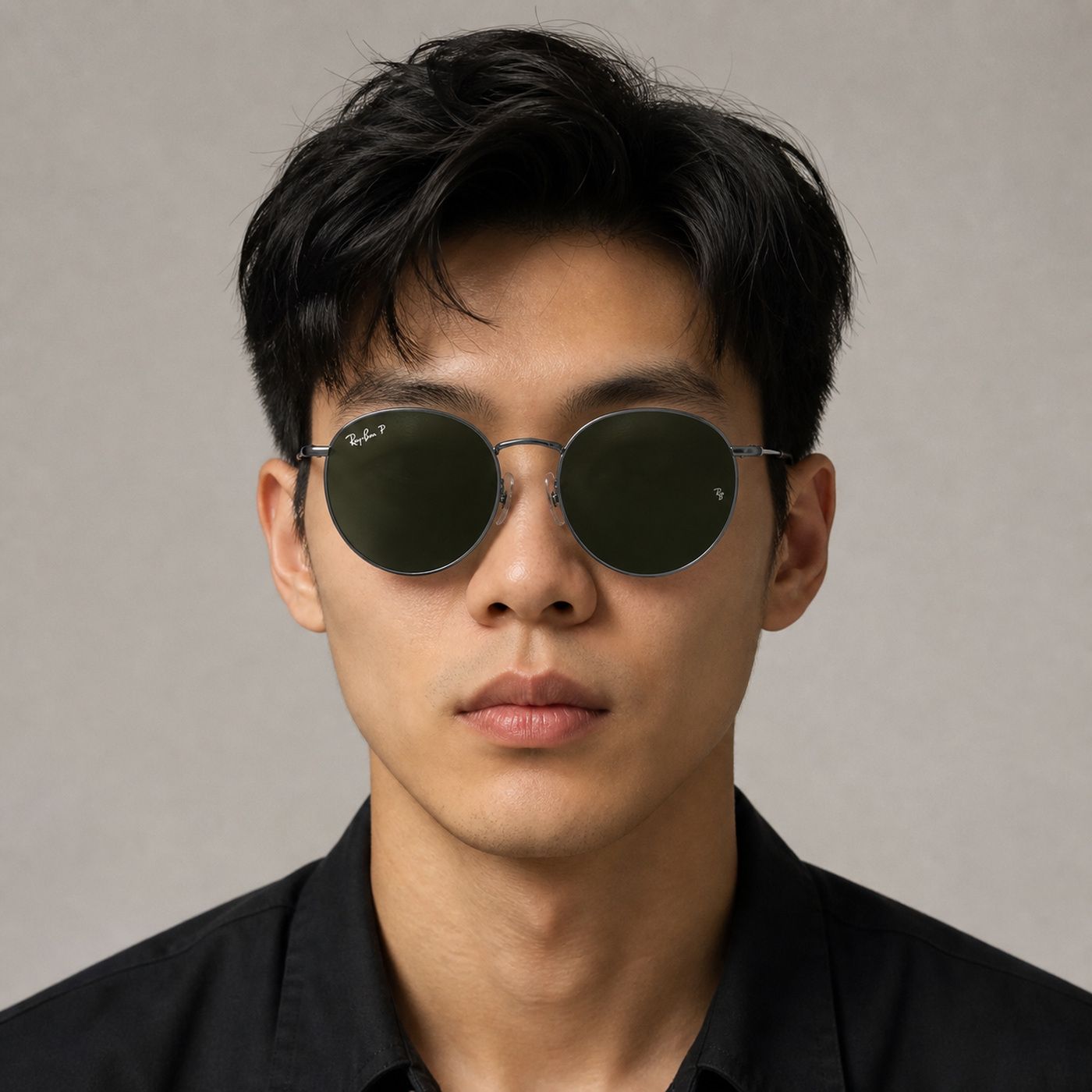 Kính mát Rayban Round Reverse RBR0103S 004/9A - Xám gunmetal bóng, tròng xanh lá đậm phân cực