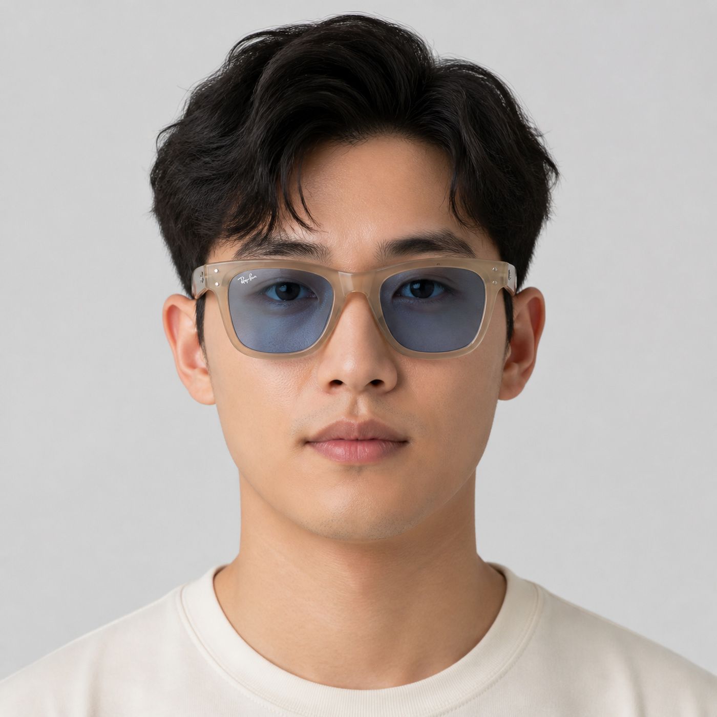 Kính mát Rayban Wayfarer Reverse RBR0502SF 678072 - Be opal phối mật ong, tròng xanh dương nhạt