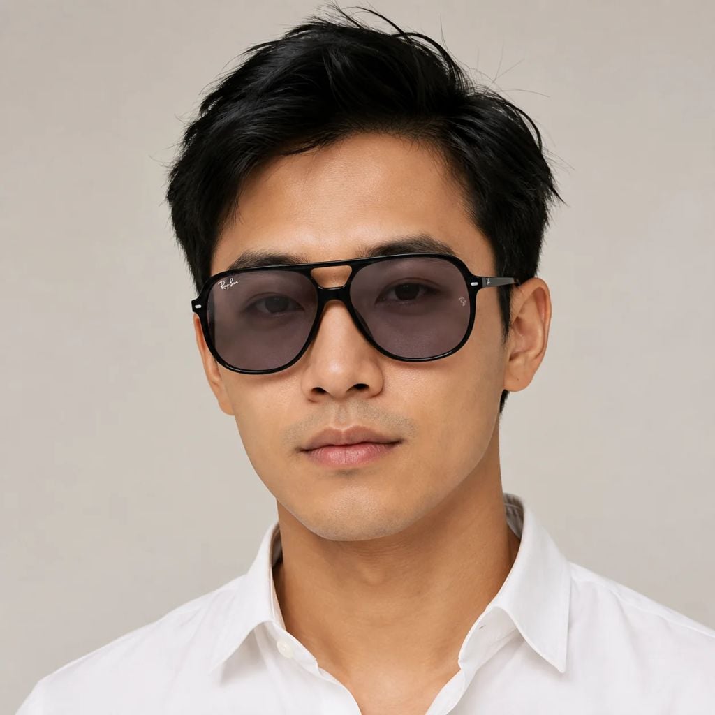 Kính mát Rayban Bill RB2198 901/53 - Đen bóng, tròng tím