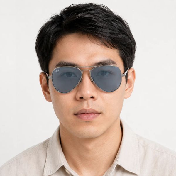 Kính mát Rayban Aviator Max RB3925 004/56 - Xám súng bóng, tròng xanh dương