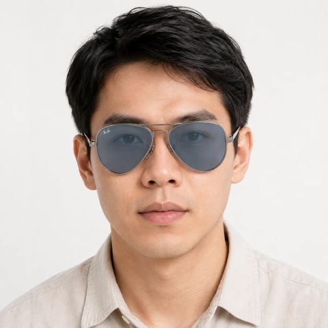 Kính mát Rayban Aviator Max RB3925 004/56 - Xám súng bóng, tròng xanh dương