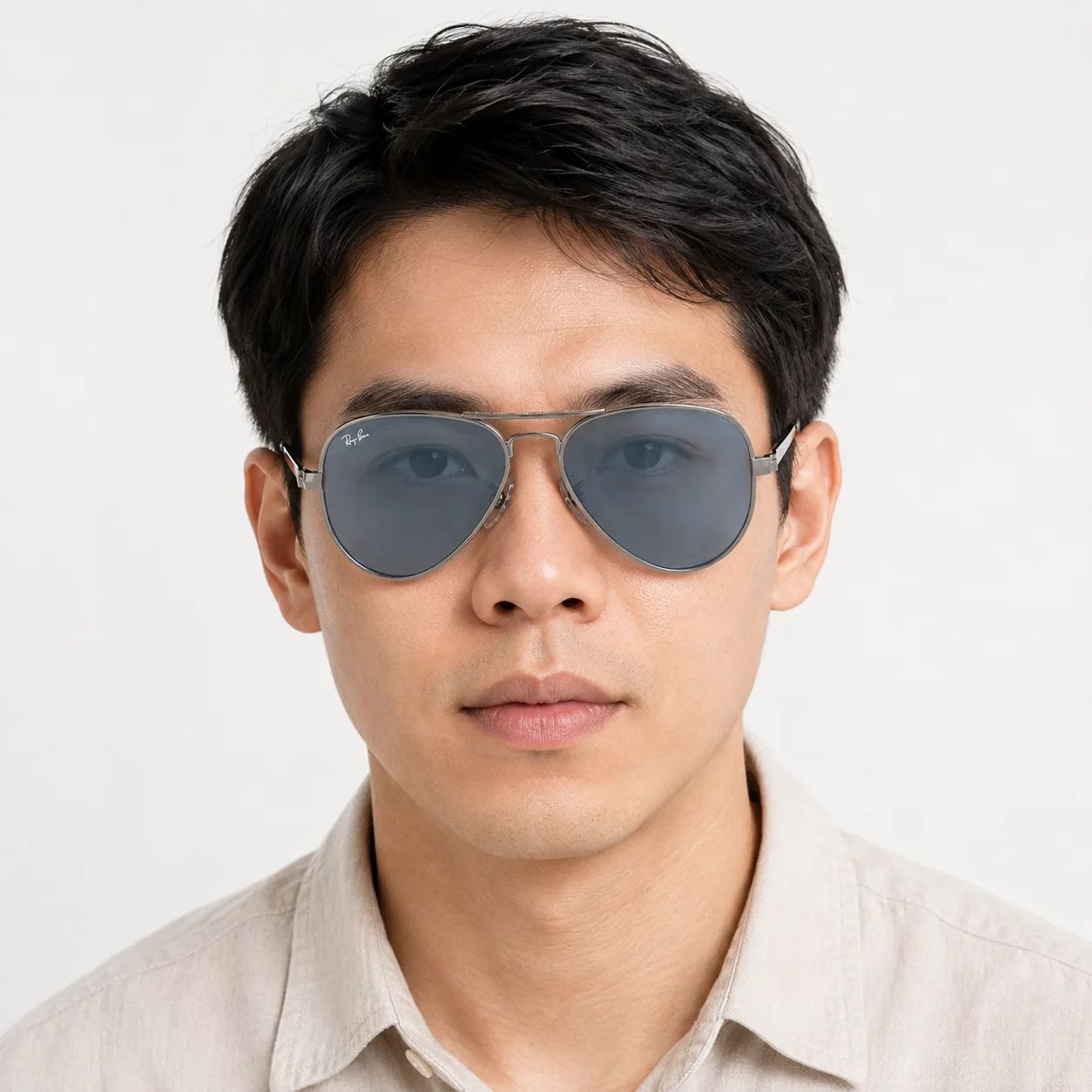 Kính mát Rayban Aviator Max RB3925 004/56 - Xám súng bóng, tròng xanh dương