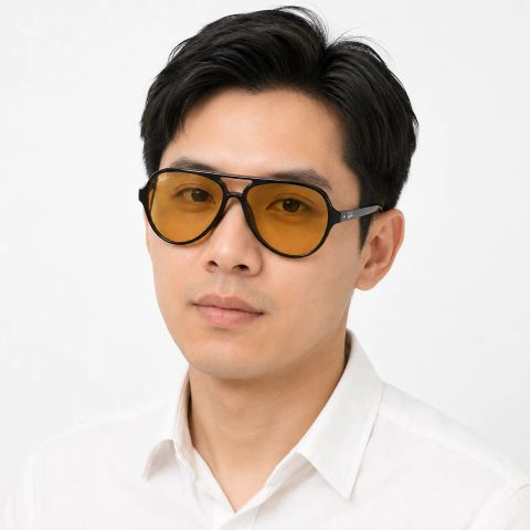Kính mát Rayban Cats 5000 RB4125 601/R6 - Đen bóng, tròng vàng