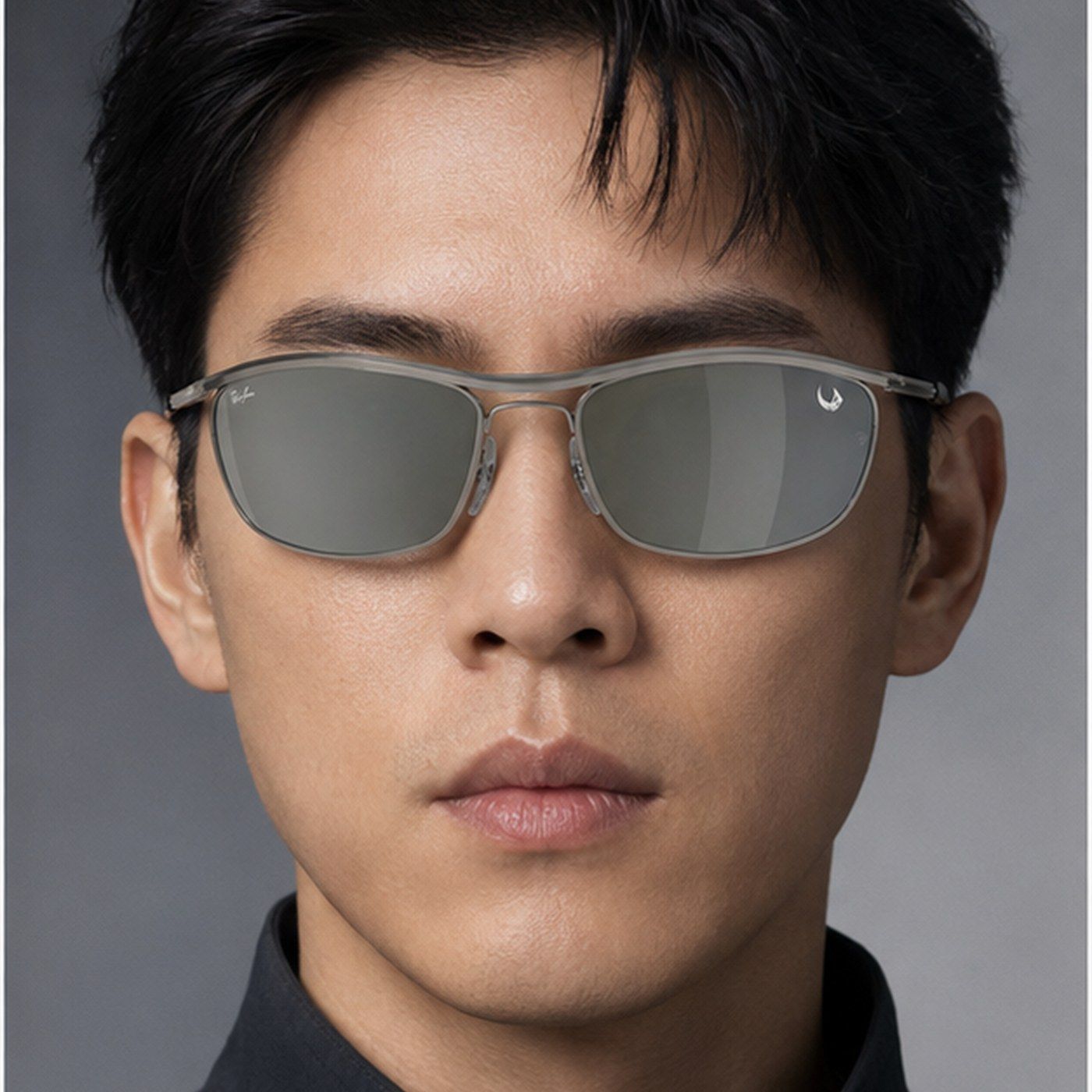 Kính mát Rayban Star Wars The Mandalorian Olympian Deluxe RB3119M 928040 trên nền trắng