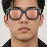 Kính mát Rayban A$AP Rocky Wayfarer Puffer Crystal Pavé Edition RB4940BP 68657J trên nền trắng