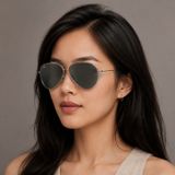 Kính mát Rayban Aviator Reverse RBR0101S 003/GR - Bạc bóng, tròng xám đậm