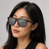 Kính mát Rayban Boyfriend Reverse RBR0501S 6707GS - Xám đậm trong suốt, tròng xám tráng gương bạc