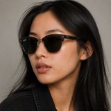Kính mát Rayban Clubmaster Reverse RBR0504S 67839A - Đen toàn bộ, tròng xanh lá đậm phân cực