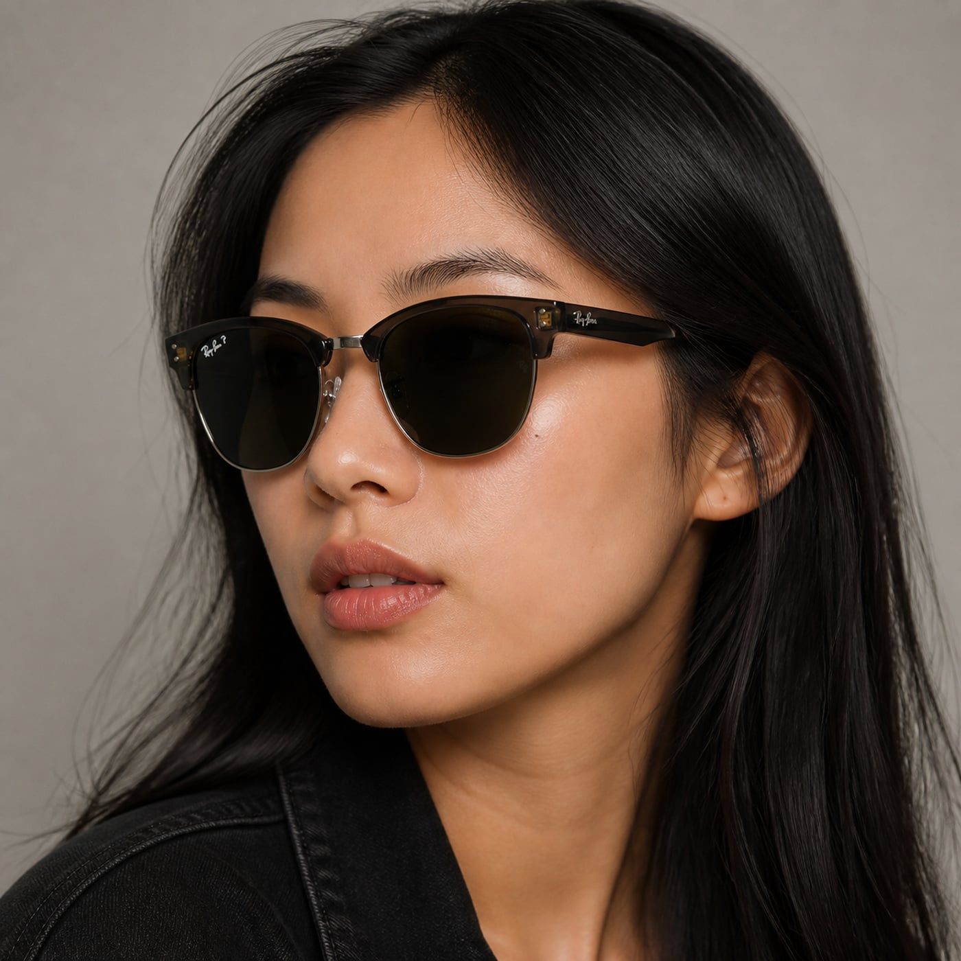 Kính mát Rayban Clubmaster Reverse RBR0504S 67839A - Đen toàn bộ, tròng xanh lá đậm phân cực