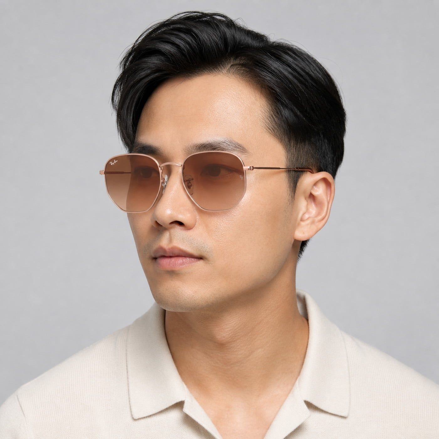 Kính mát Rayban Hexagonal RB3548N 9069A5 - Đồng, tròng hồng chuyển nâu