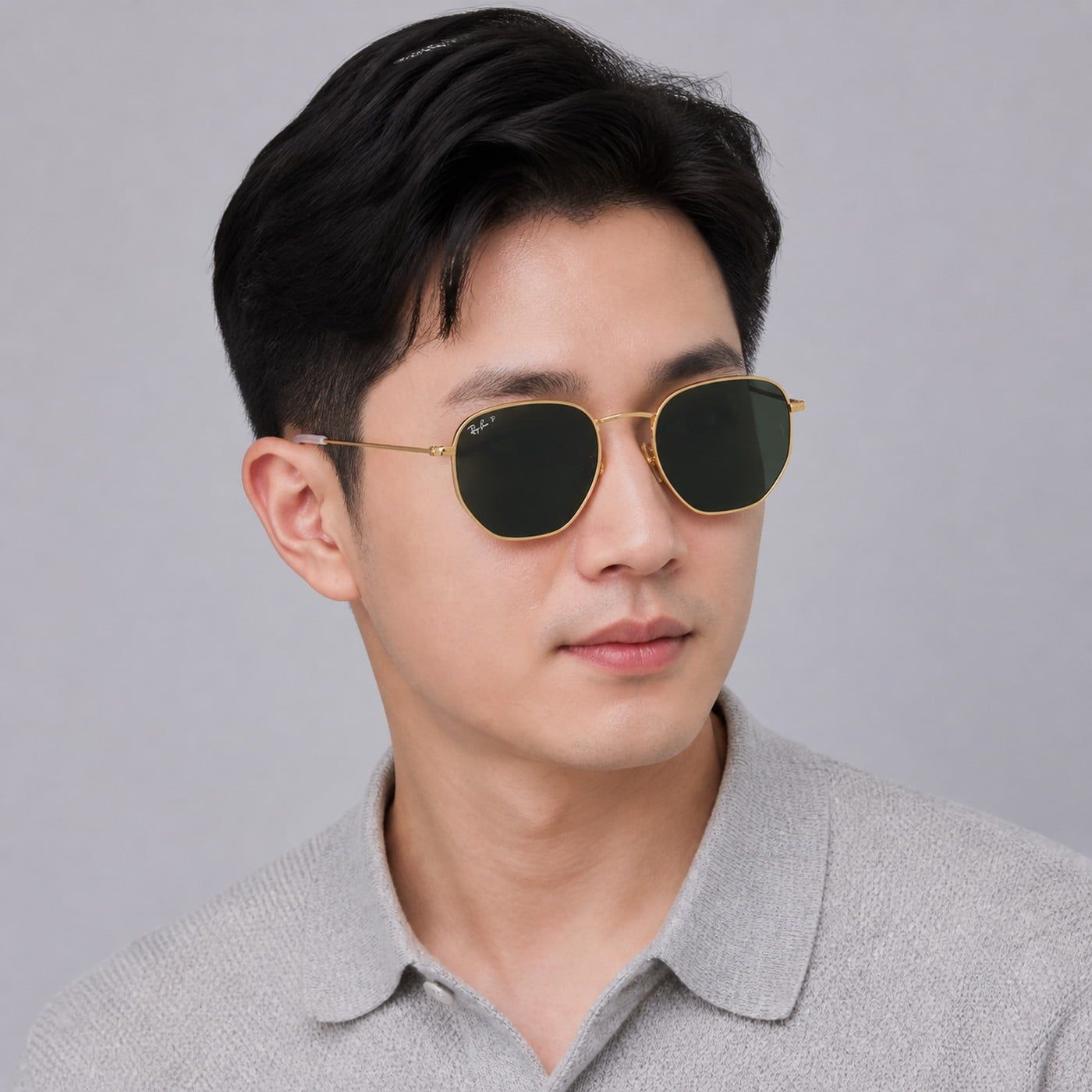 Kính mát Rayban Hexagonal RB8148 921658 - Vàng Legend, tròng xanh lá phân cực