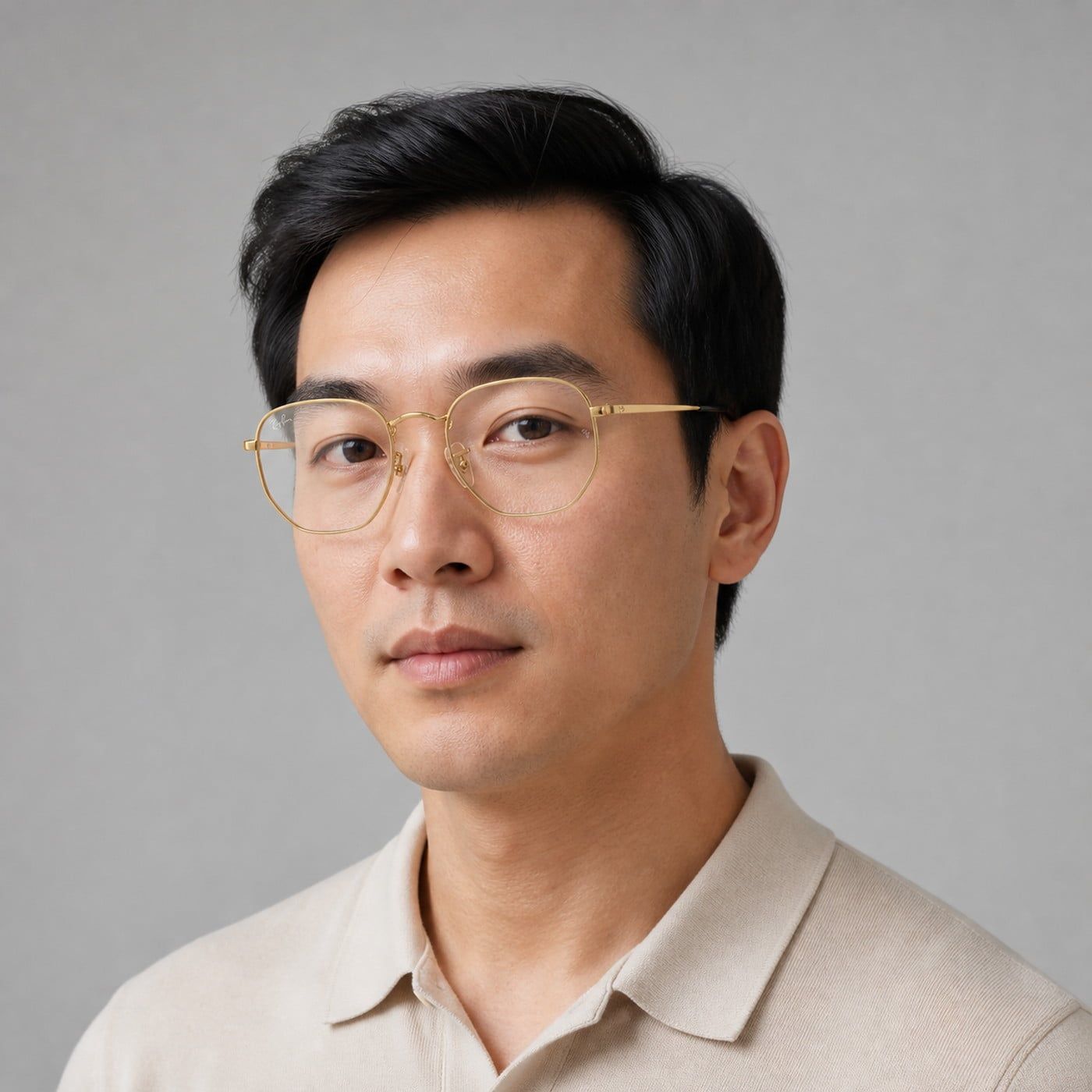 Gọng kính Rayban Hexagonal RX6448F 2500 - Vàng Arista bóng
