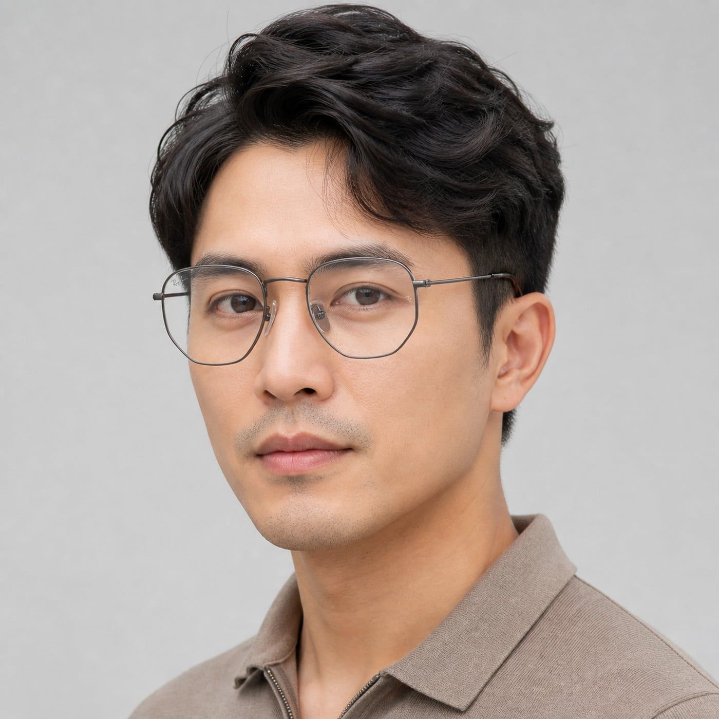 Gọng kính Rayban Hexagonal RX8148V 1223 - Xám gunmetal bán bóng