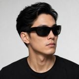 Kính mát Rayban Mega Balorama RB2289 6826J5 góc ba phần tư trên nền trắng