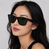 Kính mát Rayban Wayfarer Reverse RBR0502S 6677VR - Đen bóng, tròng xanh lá đậm G-15