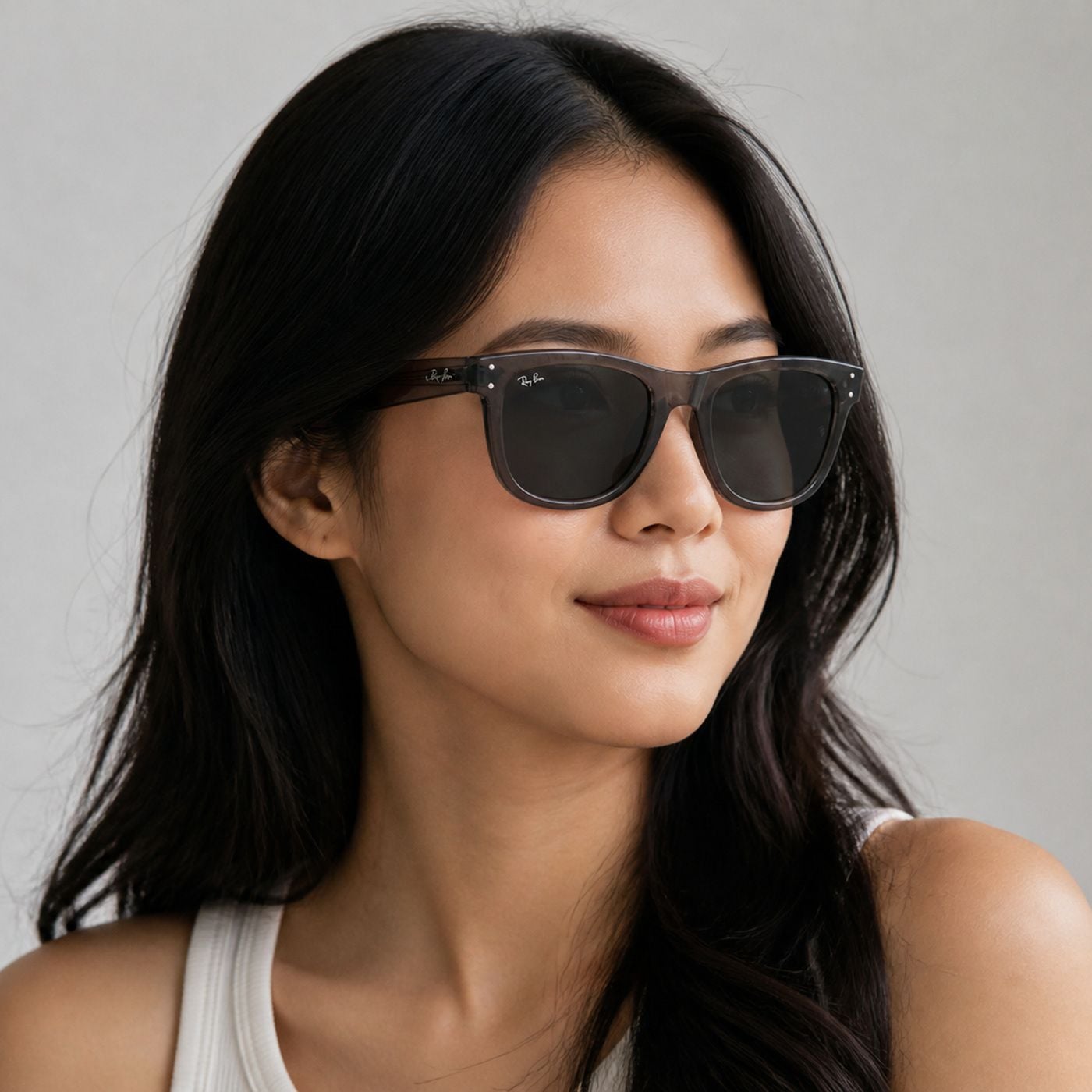 Kính mát Rayban Wayfarer Reverse RBR0502S 6707GR - Xám đậm trong suốt, tròng xám đậm