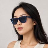 Kính mát Rayban Wayfarer Reverse RBR0502S 67083A - Xanh navy trong suốt, tròng xanh dương đậm