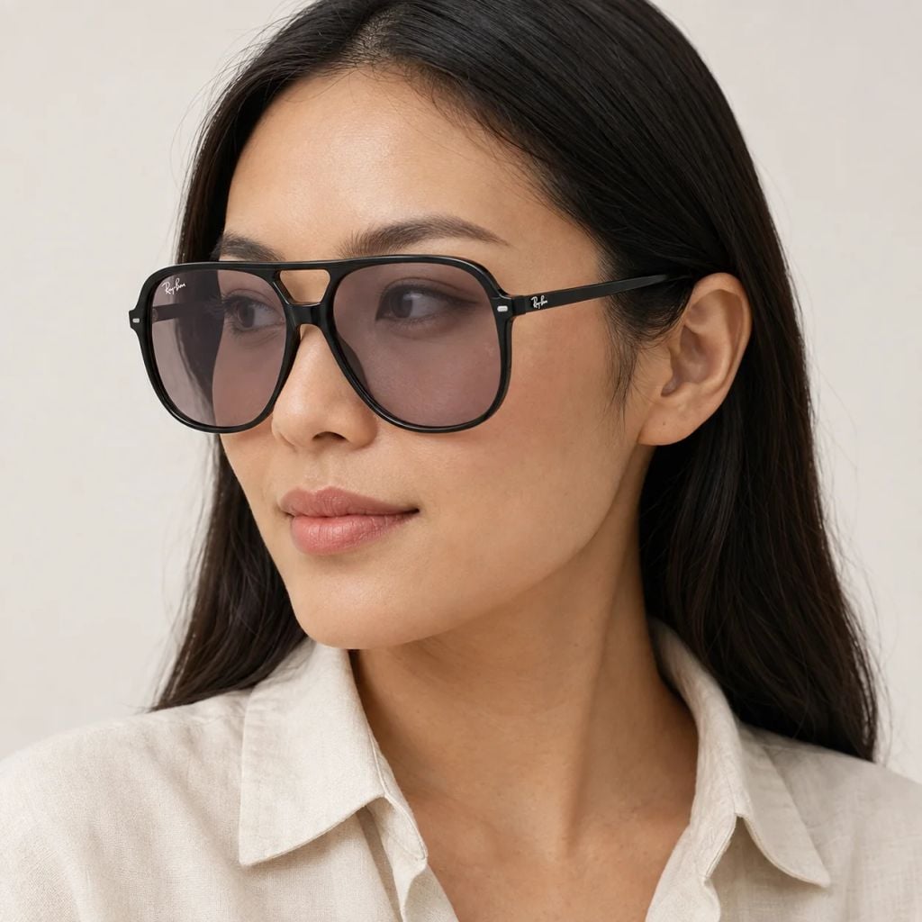 Kính mát Rayban Bill RB2198 901/53 - Đen bóng, tròng tím