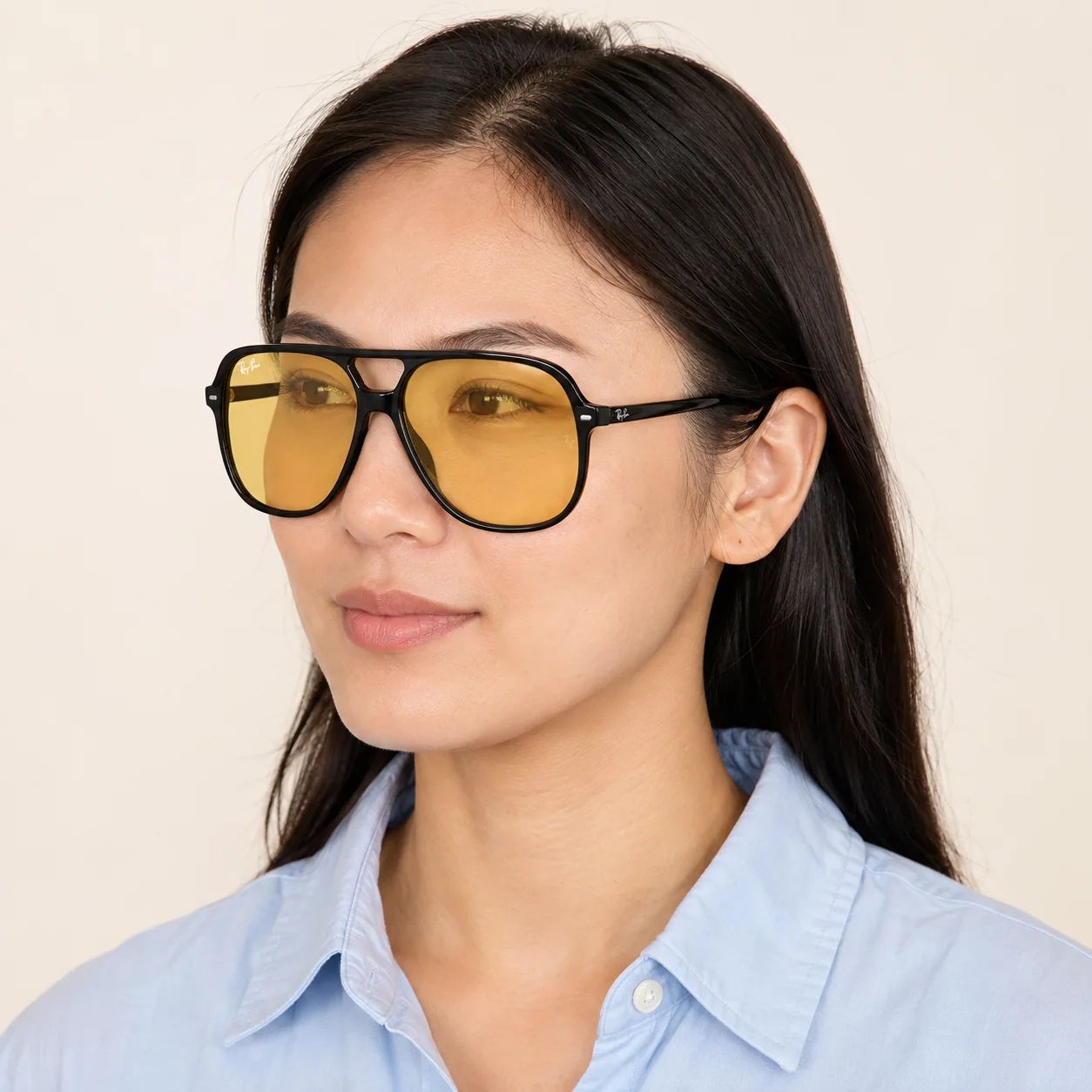 Kính mát Rayban Bill RB2198 901/R6 - Đen bóng, tròng vàng