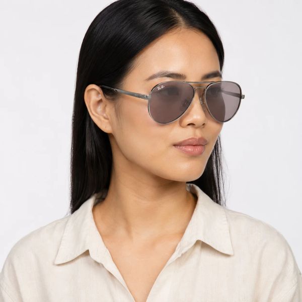 Kính mát Rayban Aviator Max RB3925 004/53 - Xám súng bóng, tròng tím