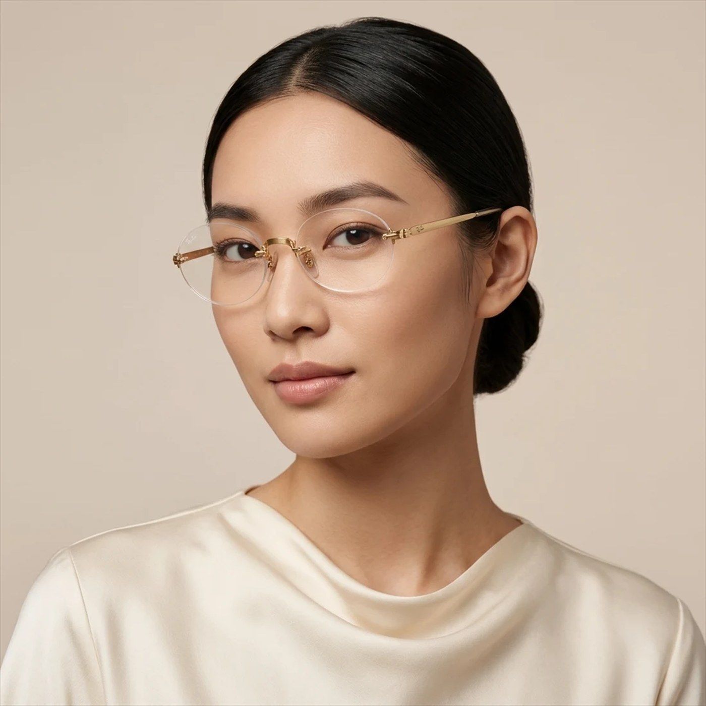 Gọng kính Rayban A$AP Rocky Metal 2026 RX3929V 2500 - Gọng vàng Arista, tròng demo trong suốt