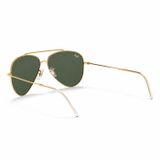 Kính mát Rayban Aviator Reverse RBR0101S 001/82 - Vàng Arista bóng, tròng xanh lá
