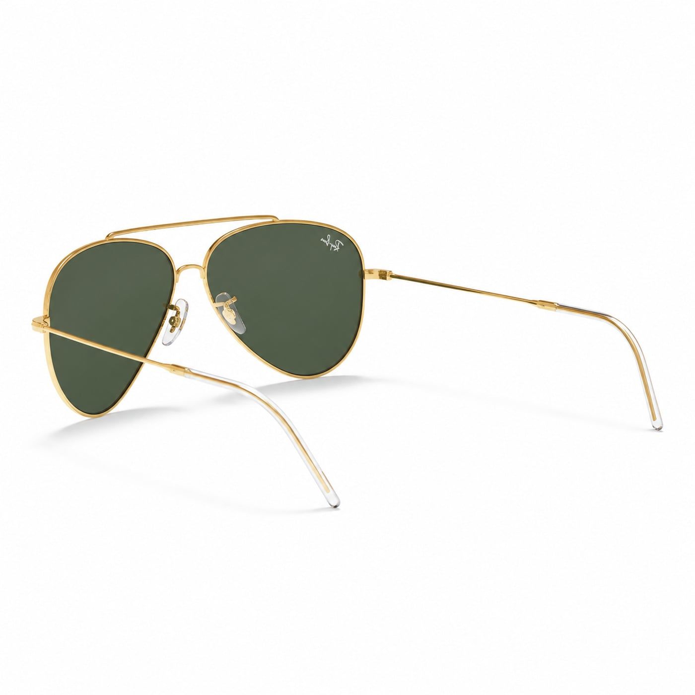 Kính mát Rayban Aviator Reverse RBR0101S 001/82 - Vàng Arista bóng, tròng xanh lá