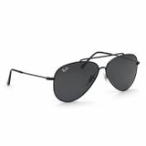 Kính mát Rayban Aviator Reverse RBR0101S 002/GR - Đen bóng, tròng xám đậm