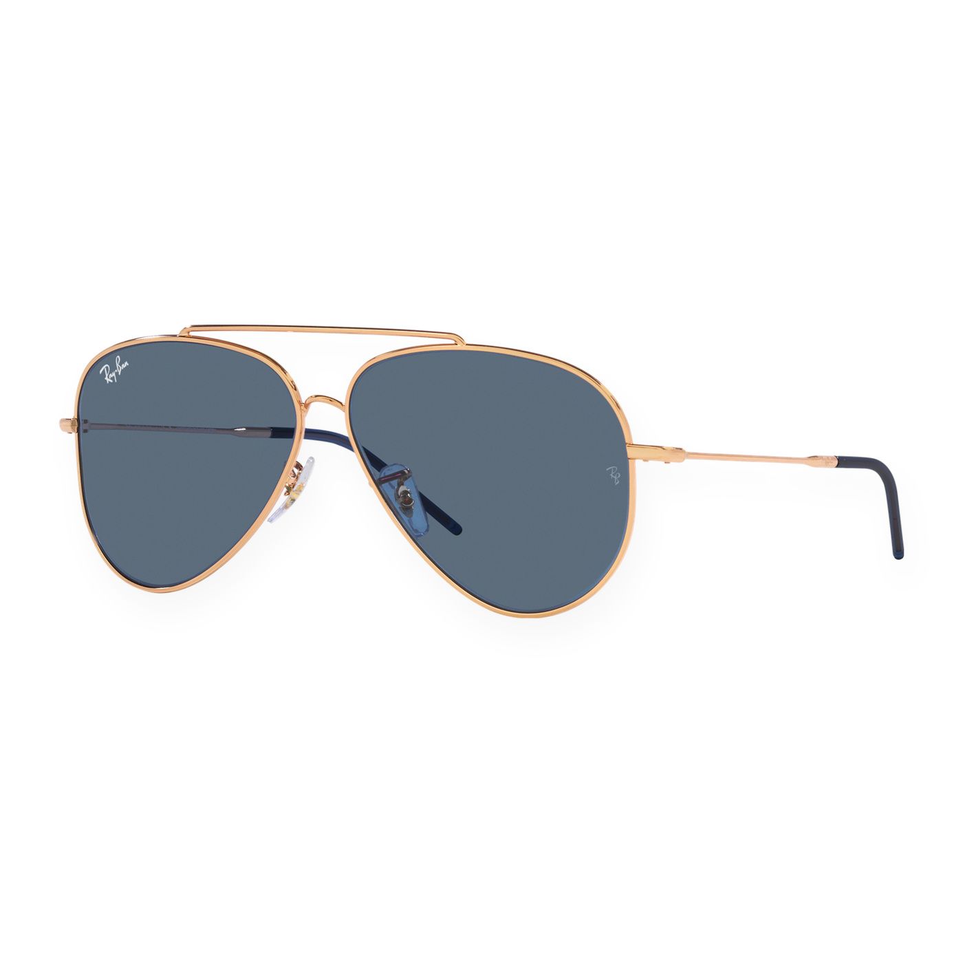 Kính mát Rayban Aviator Reverse RBR0101S 92023A - Vàng hồng bóng, tròng xanh dương đậm