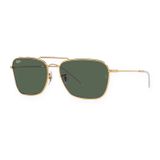Kính mát Rayban Caravan Reverse RBR0102S 001/VR - Vàng Arista bóng, tròng xanh lá đậm G-15